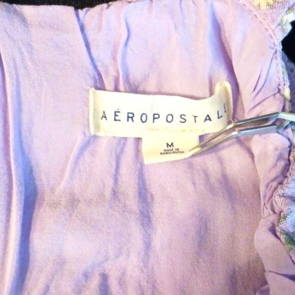 Aeropostale Purple Floral Sleeveless Mini Dress Juniors M - Picture 8 of 13